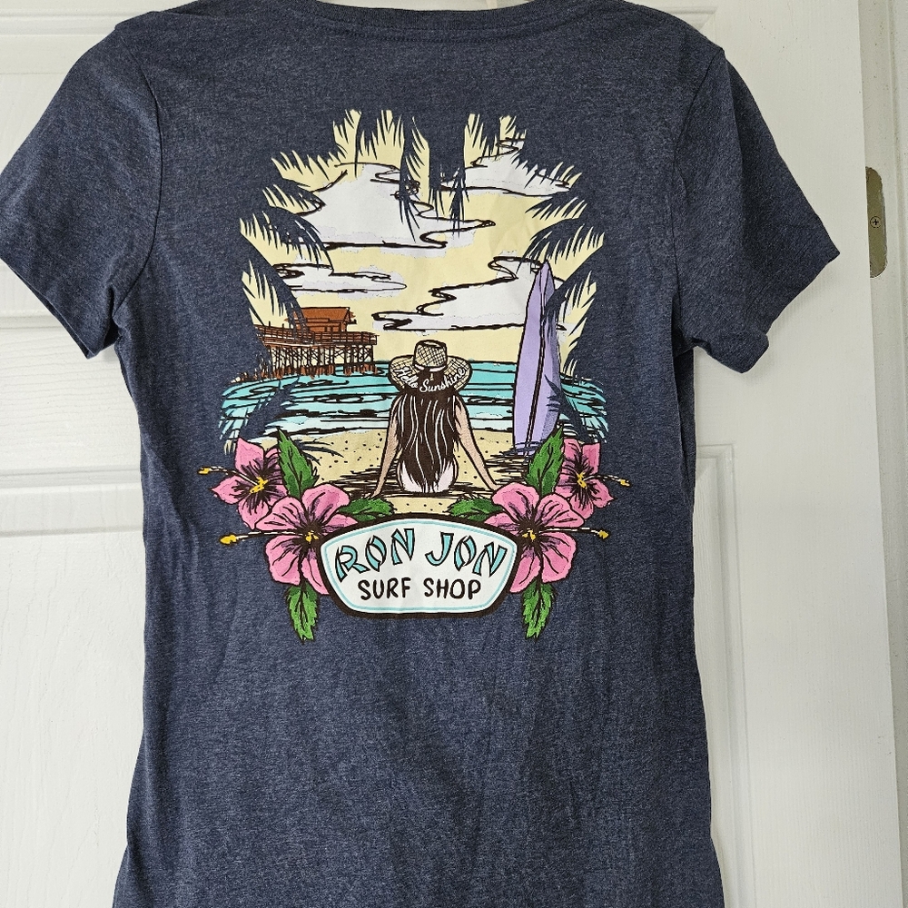 NEW Ron Jon Surf Shop V-neck Tee - Picture 3 of 8